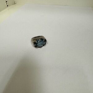 Silver Ring with Blue Gemstone